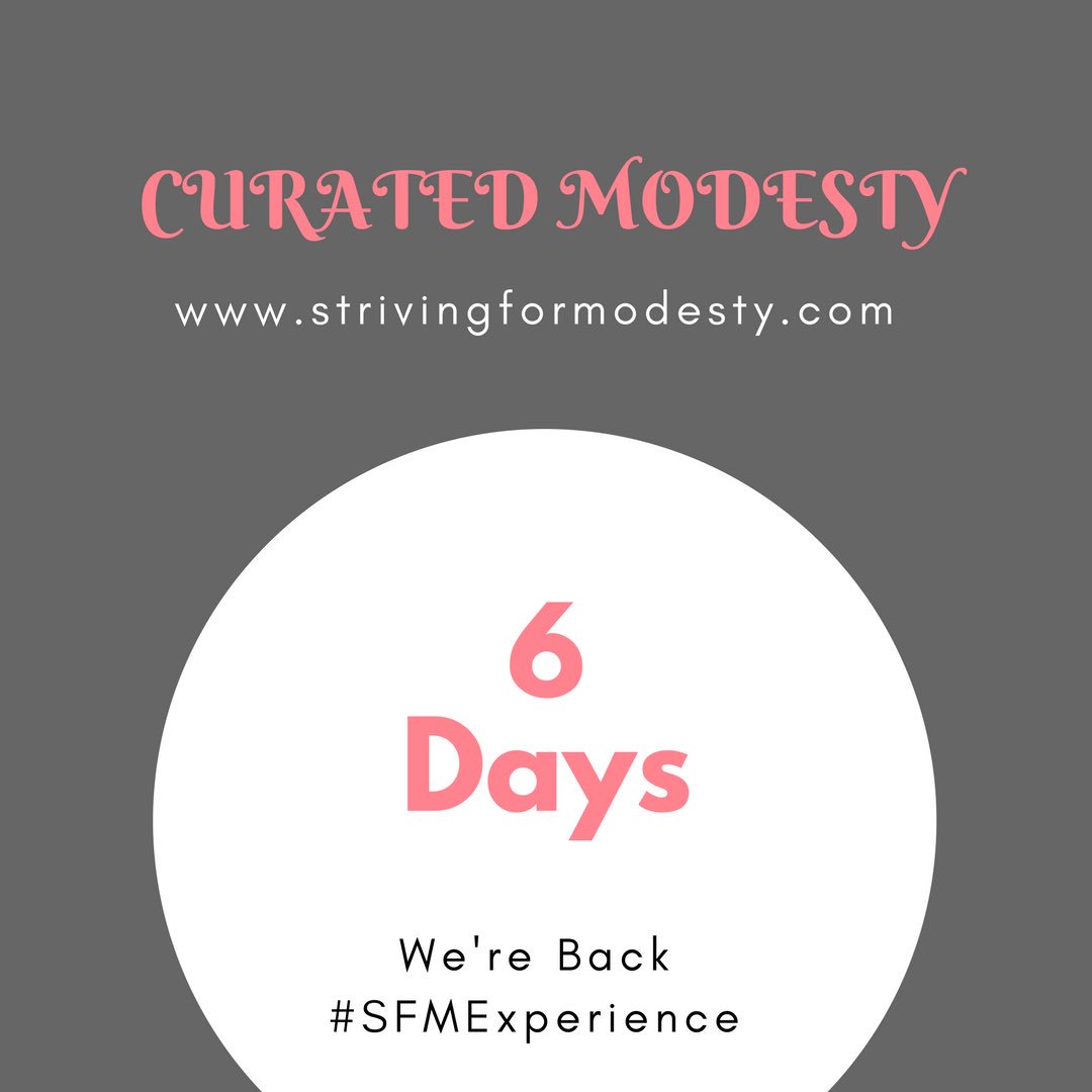 StrivingEmpire's tweet photo. Six days seems like such a long time but trust us- we’re worth the wait! #SFMExperience #Modesty #Muslimah https://t.co/2MpGexWI46