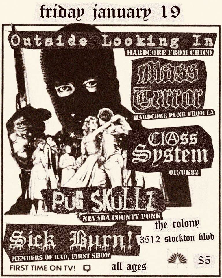 PugSkullz's tweet image. #Hardcore at the Colony-Sacramento! January 19 #punk facebook.com/events/8426335…