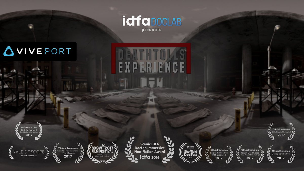 My #VR project "DeathTolls Experience" is now Available on <a href="/Viveport/">VIVEPORT</a> | Presented by IDFA <a href="/DocLab/">IDFA DocLab</a> | Powered by <a href="/UnrealEngine/">Unreal Engine</a> |
Go ahead and experience it if you haven't already with your #Vive!
viveport.com/apps/c410a756-…