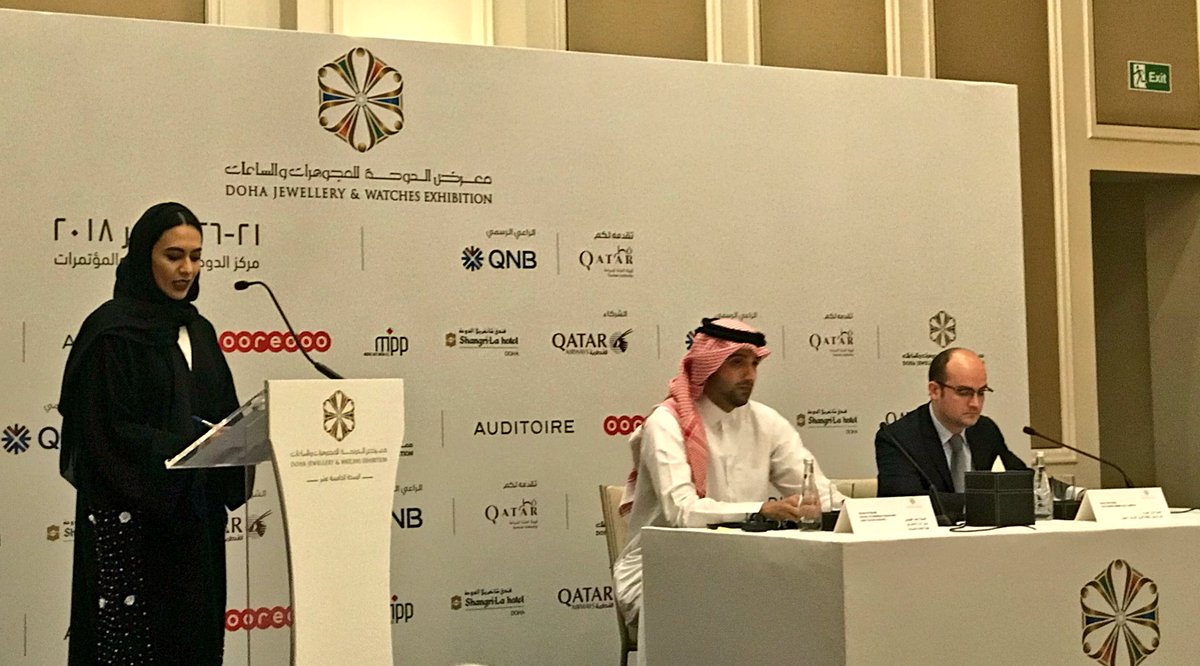 QatarToday's tweet photo. The Doha Jewellery &amp; Watches Exhibition is set to take place from 21-26 February, 2018 @Deccqatar. #DJWE #DJWE2018 https://t.co/mMZsZANacA