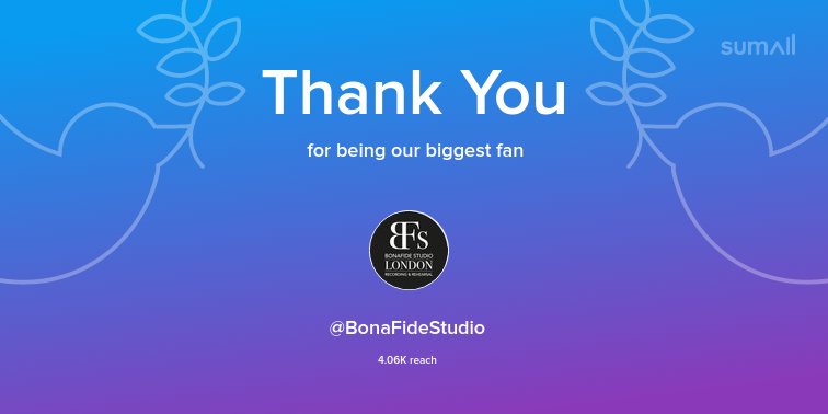 Our biggest fans this week: <a href="/BonaFideStudio/">BonaFideStudio</a>. Thank you! via sumall.com/thankyou?utm_s…