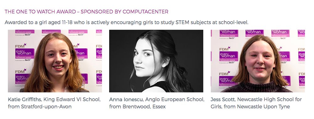 AppsforGood's tweet photo. @FDMGroup @everywomanUK #techawards finalists show the
breadth of talent championing girls in #tech https://t.co/ytrCcpbEpz and @AppsFellows @ktgriffx is on the list of finalists. Congrats Katie! https://t.co/SKOgoSdBnm