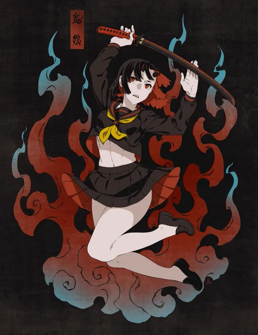 鬼娘 鬼火 