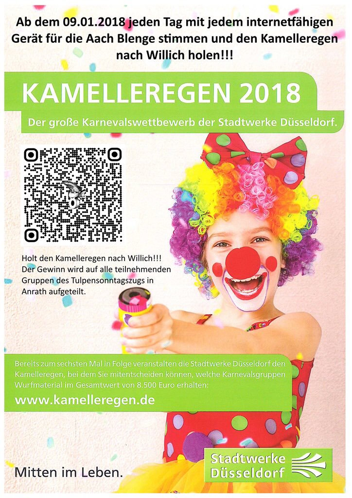 AachBlenge's tweet photo. Los geht’s! Ab sofort wieder für den Kamelleregen abstimmen https://t.co/C8BUDPv5mc #karneval #Willich #anrath https://t.co/b83rAQSjaU
