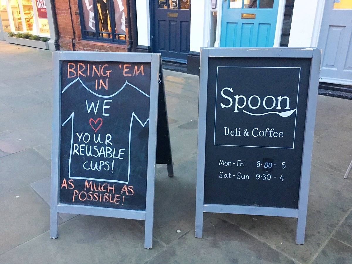 spoon_deli's tweet photo. WE ❤ UR REUSABLE CUPS! You are 100% encouraged to bring in your funky mugs. It's better for the world. So, it's cool. #spoonhenley #coffee #limitplastic https://t.co/S0uRwdlUvl