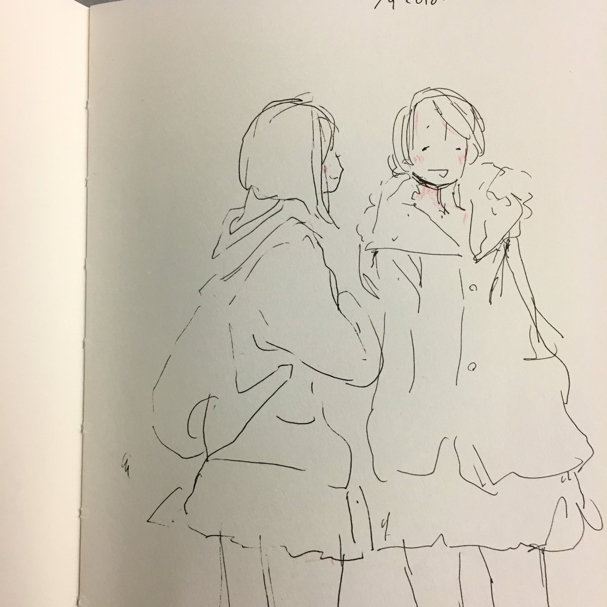 いつもの無印ノートを忘れてしまって駆け込んだ文具屋さんにあったこのノート(ミドリカンパニー)思いの外描きやすくて無地だしデザインも良いし気に入った… 