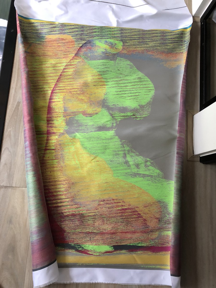 Olalanko's tweet photo. Preparing new work for @ArtRotterdam series of jacquard textiles @CarolineOBreen https://t.co/RL7u7bhTms