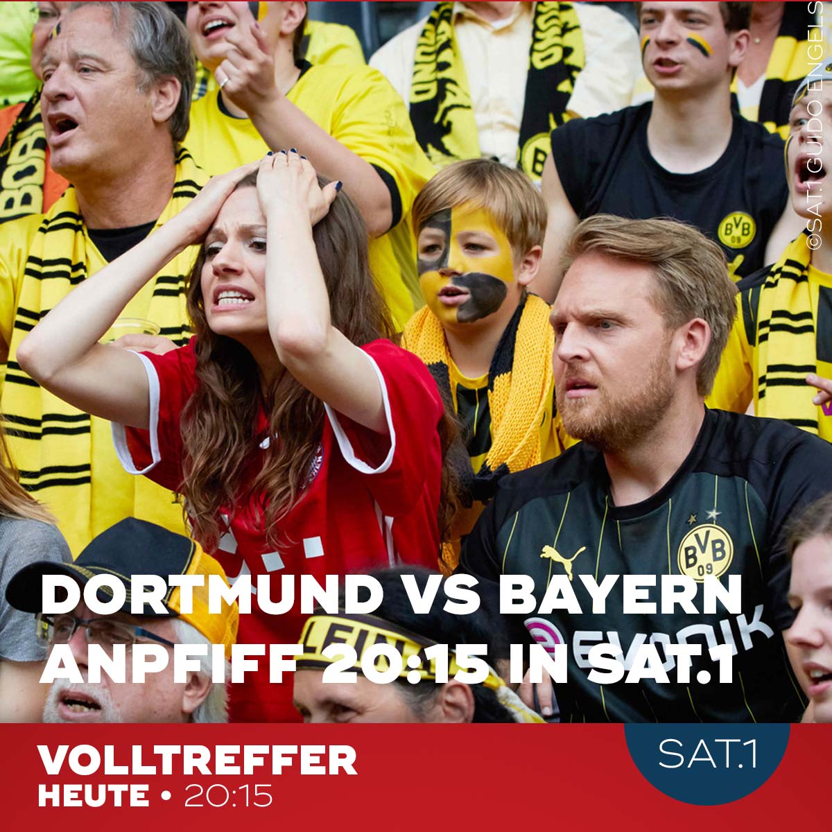 sat1's tweet photo. Heute machen wir ernst: @BVB gegen @FCBayern oder auch @_AxelStein_ gegen #JuliaHartmann -
jede Menge Emotionen inklusive. #Volltreffer. https://t.co/IyJLJRbvLQ