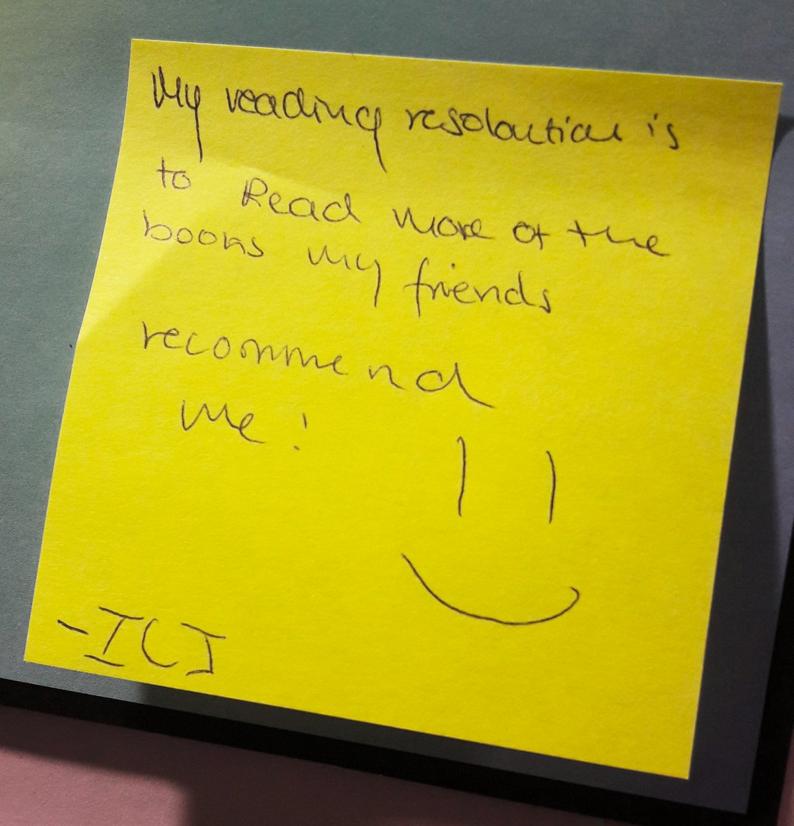 ChelseaAcadLib's tweet image. "My reading resolution is to read more of the books my friends recommend me!" Isaac (Y8) has added his literary ambitions for 2018 to our New Year display. What's your #readingresolution? 📚