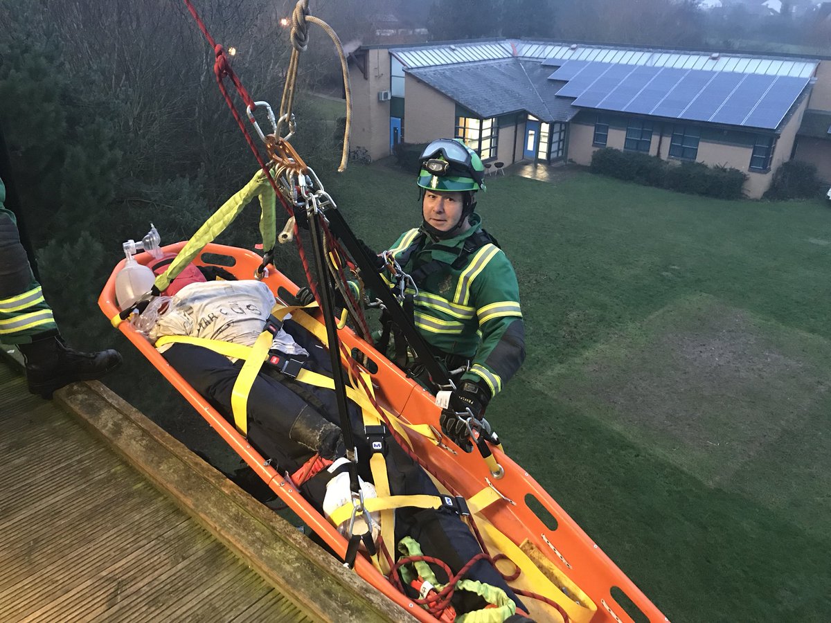SCAS_HART's tweet photo. Thank you to @CaldecotteX for letting us use their tunnels and climbing tower for confined space and safe working at height training. #trainedtotreat https://t.co/LbSmP3aQvN