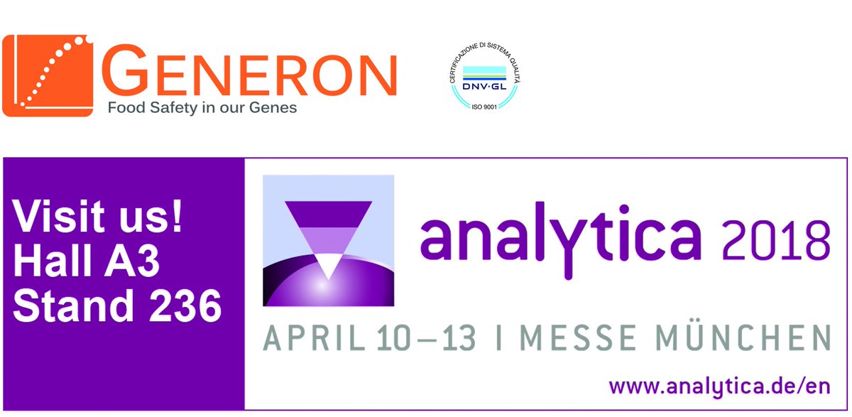 Generonspa's tweet image. We are looking for a distributor
Visit us at Analytica 2018 @analyticaFair #FoodSafety #labtech #analytica2018