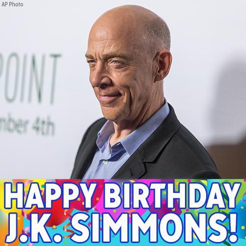 Happy Birthday, J.K. Simmons! The Oscar-winning actor is known for movies like Whiplash and Spider-Man.\" 