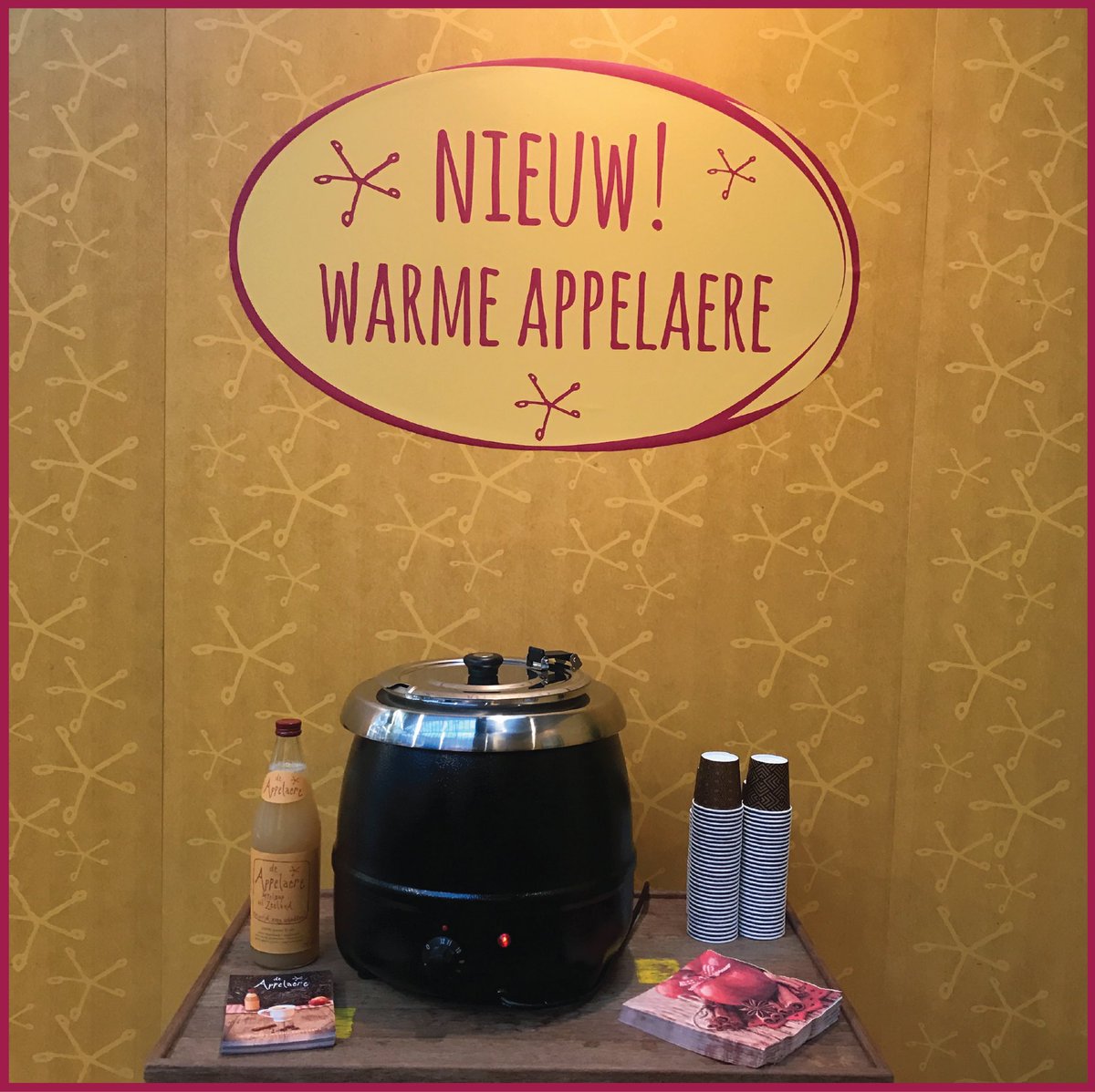Naast onze frisse sappen hebben wij ook warme Appelaere! Benieuwd? Kom snel proeven tijdens de Horecava, hal 12 stand 802. #horecava