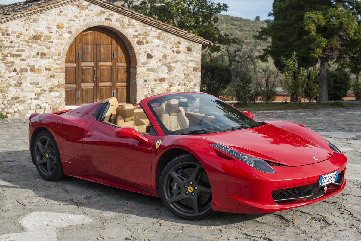 The beautiful #Ferrari458Spider from our #photoshooting at Rocca delle Macie #Tuscany #Luxury  #LuxuryTravel #Ferrari #DTD #Italy