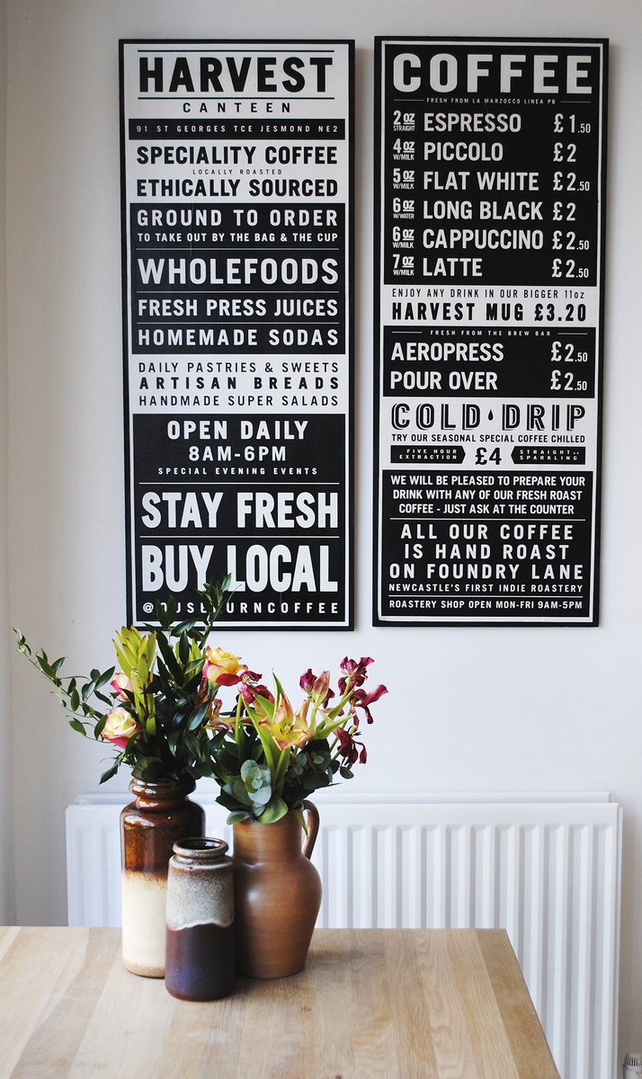 Due to continuing essential maintenance we'll be closing at Harvest at 12pm today! Apologies for any inconvenience! We're still open at Fenwick Food Hall until 8pm today for your daily brews! #ouseburncoffee