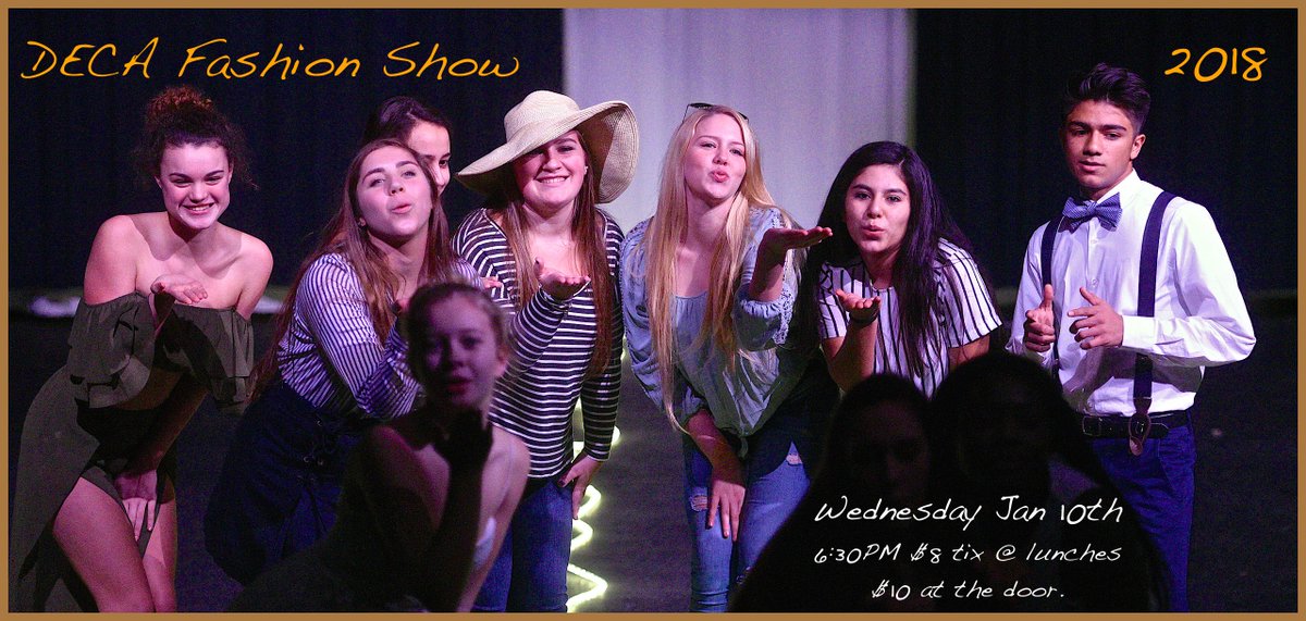 Ram_Snaps's tweet photo. Rescheduled twice, the 2018 DECA Fashion Show will not be stopped. The show must go on.  Tomorrow night at 6:30.  Get your tickets at lunches, or pay a little more at the door. @RobinsonDECA https://t.co/7NhF8bGT4I