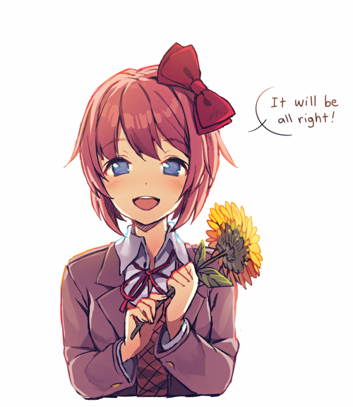 Satchel on Twitter: "Wholesome sketch for all Sayori fans out there 🌈…