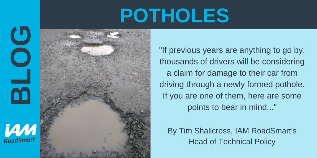 Our latest blog is by our Head of Technical Policy and Advice, Tim Shallcross and looks at potholes and claiming for damage, read here for more information:
iamroadsmart.com/media-and-poli…