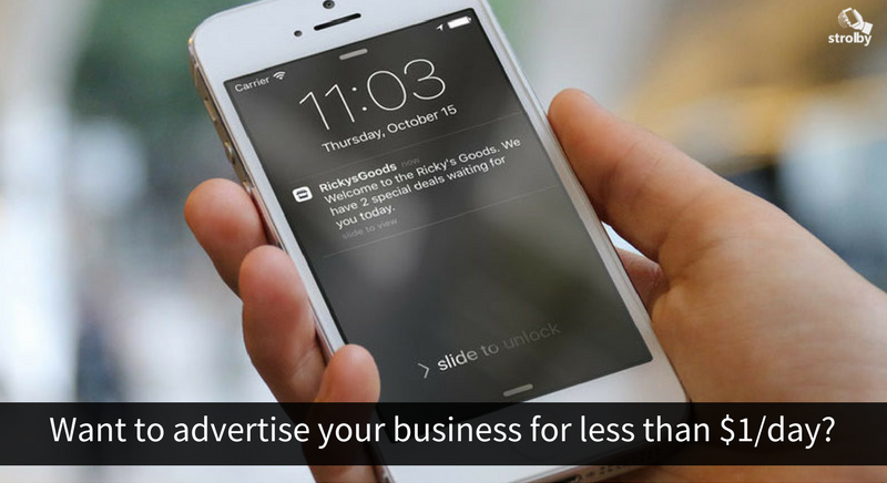strolbyads's tweet photo. Wanna #advertise your #business for less than $1/day and get eyes on your business or #product everywhere you went...would you? With strolby you can!!
Don’t lose your business to your #competitor! Ask about our latest introductory offers and get started using your #beacons today. https://t.co/Ch6PIMonDO