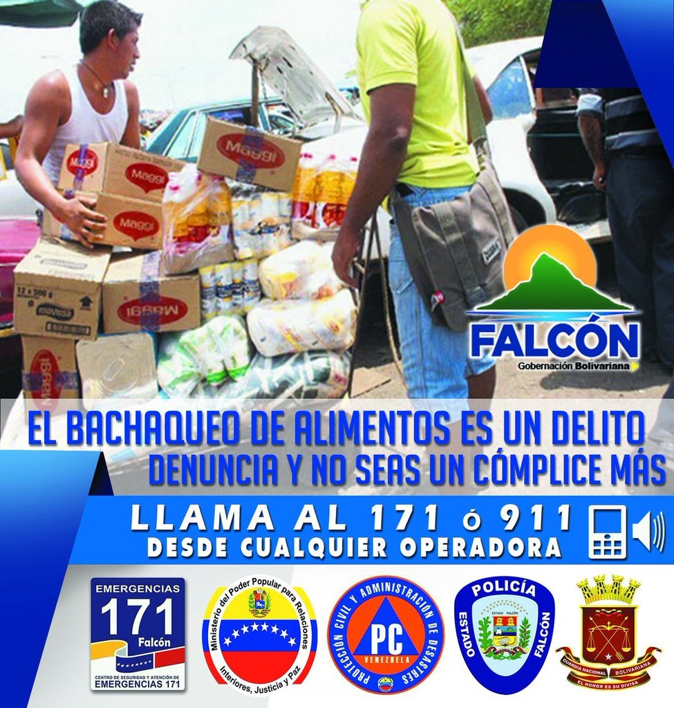 El_chacalitotv's tweet photo. El Bachaqueo y Contrabando de Extracción es un ⚠️DELITO⚠️ ! No seas Cómplice de los Criminales DENUNCIA🚔 !! #171Falcon #DenunciaYA #ContrabandoCero #BachaqueoCero #Falcon https://t.co/9OaAXEMlCi