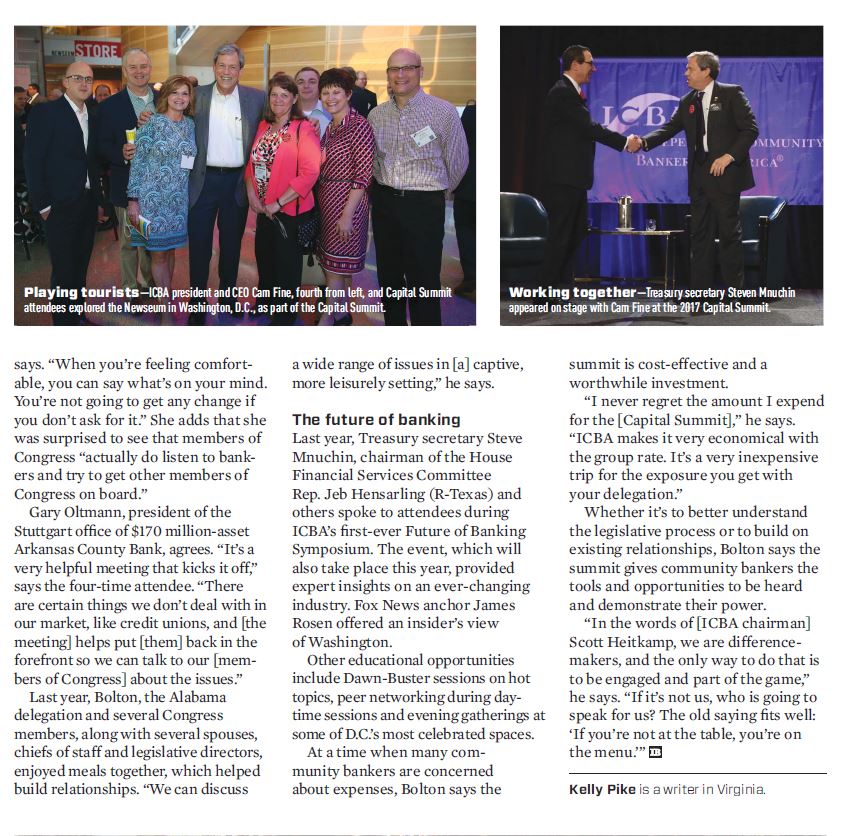 CommSpiritBank's tweet photo. Check it out!! @BradMBolton sharing insights in @ICBA's #IBMagazine this month about being a 'Difference Maker'! We are very thankful for Brad, and his time & energy devoted to make community banking better! Kudos to our fearless leader! #WellDone https://t.co/i5LnY3CQwK