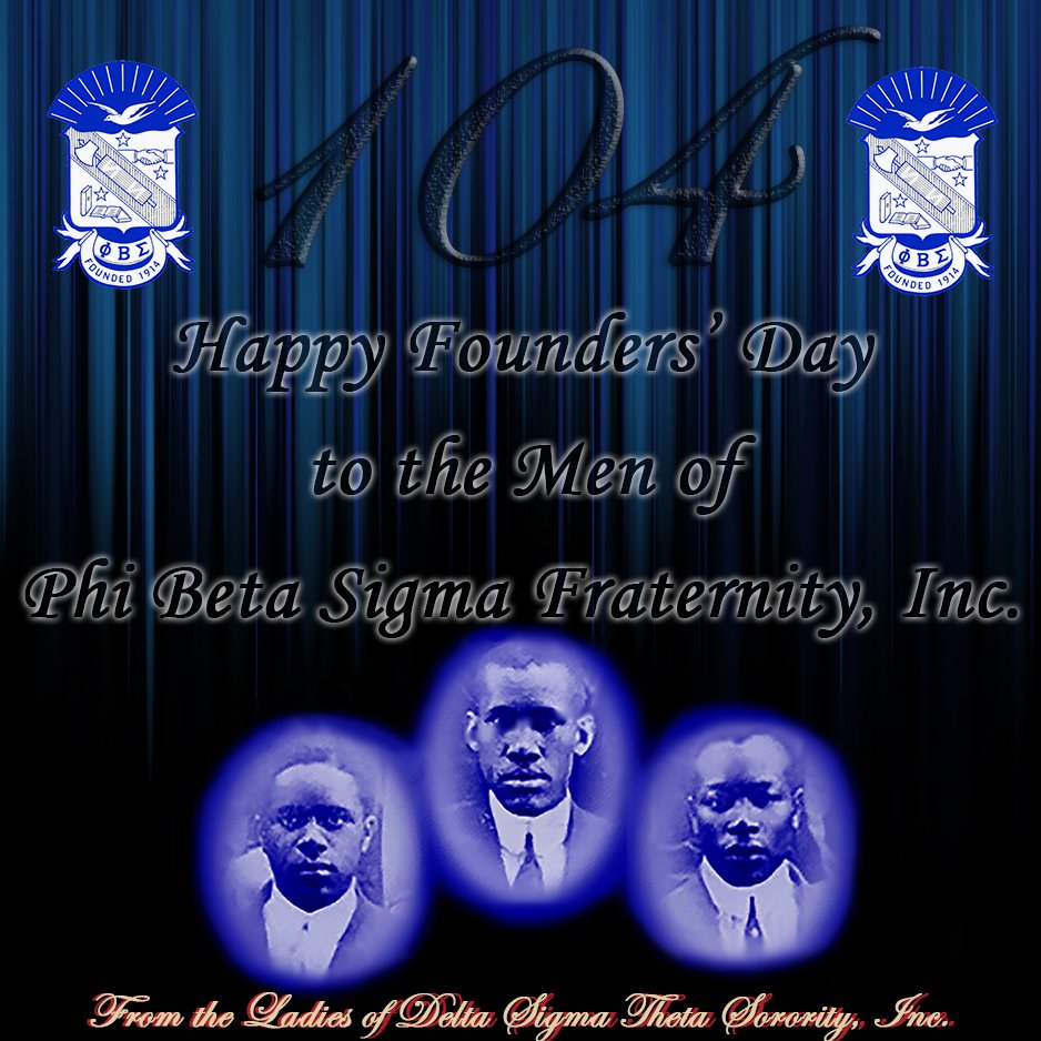 Happy Founders Day to the Men of Phi Beta Sigma Fraternity, Inc.! Congratulations on maintaining a strong commitment to brotherhood, scholarship and service for 104 years! Phi Beta Sigma Phi Beta Sigma Fraternity Inc <a href="/pbs_1914/">Phi Beta Sigma</a> Phi Beta Sigma Fraternity Inc #pbs1914 #DST1913