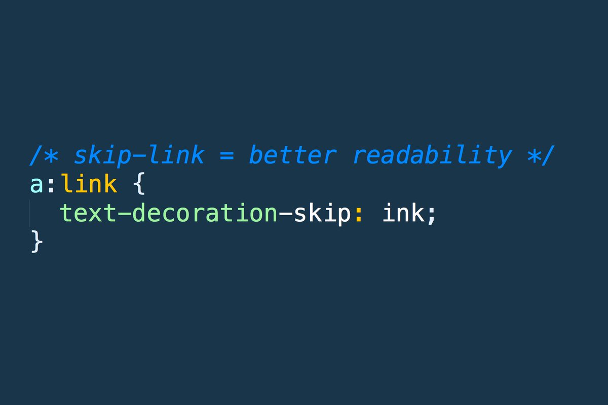 Matt Smith On Twitter Css Text Decoration Skip Ink