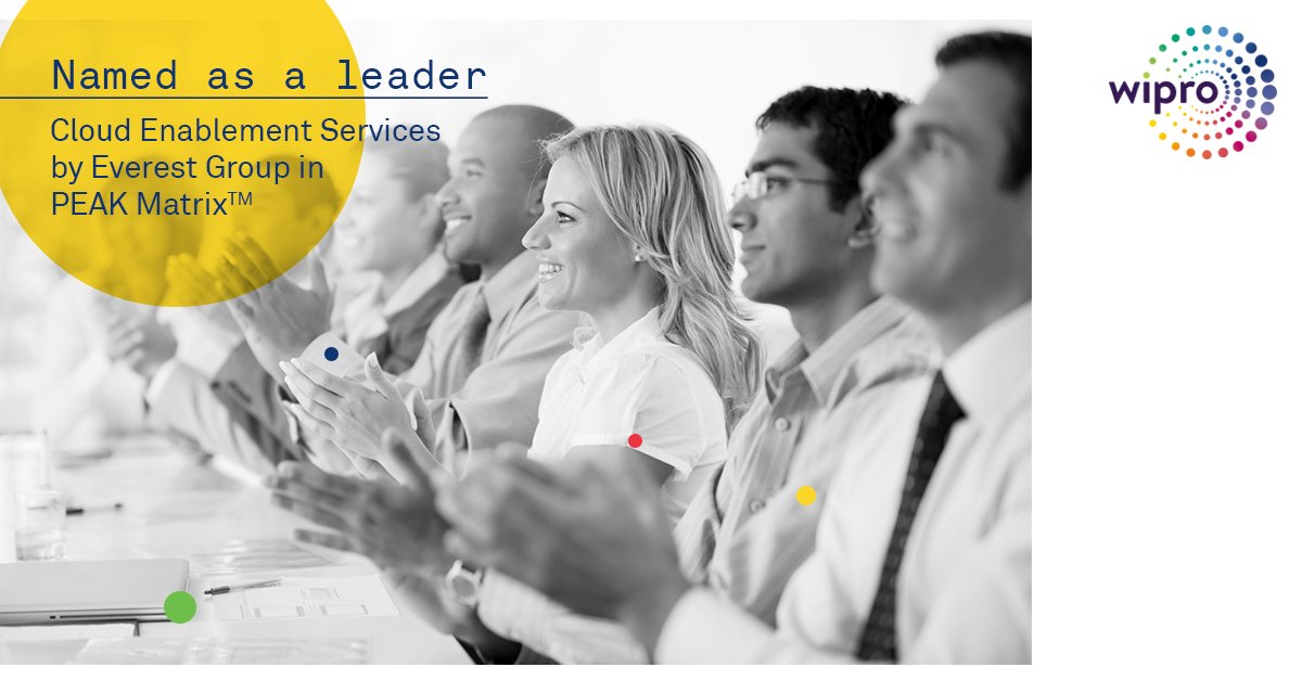 Wipro's tweet photo. Excited to be named as a leader in @EverestGroup’s #PEAKMatrix™ for #Cloud enablement services. Read to know more: https://t.co/SeIyVHkX9v https://t.co/9VvcjBvCa2