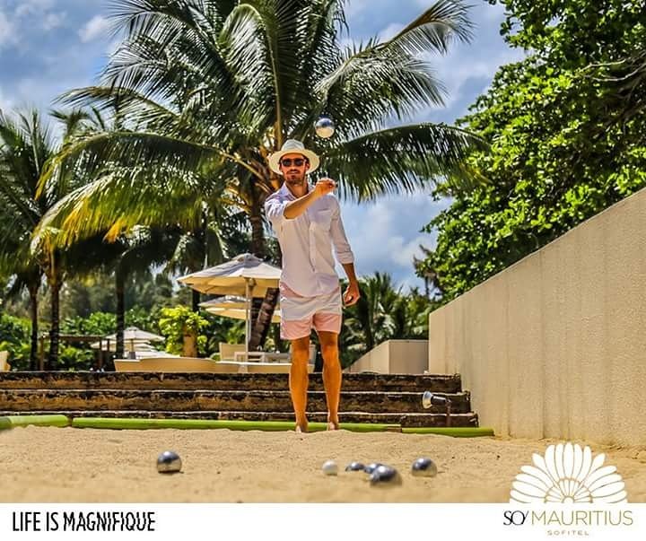 Can you feel these summer vibes calling you for a Petanque by the Pool? #SOSofitelMauritius #leisure #Fun #summer
