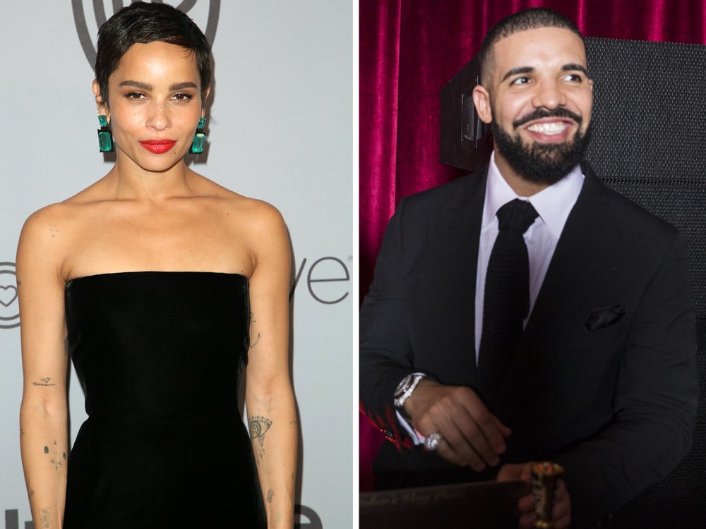 Actress zoe kravitz cuddles up to rumoured exboyfriend drake at 