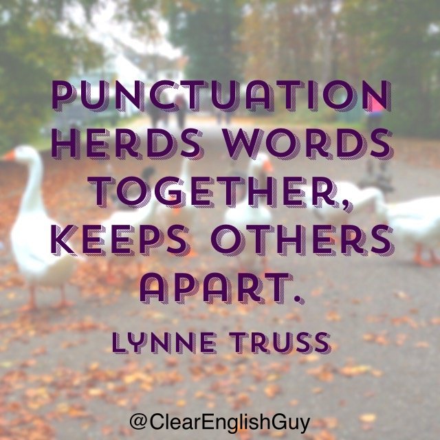 ClearEnglishGuy's tweet photo. Punctuation helps you direct your reader to where you want them to be. Get it right or your reader could end up lost!
#motivation #writing #WritingTip #Learn #Quote #quotoftheday
For an 80% discount on my Better Business Writing course... https://t.co/Xmx3dUhdNW https://t.co/9MknCKlvSC