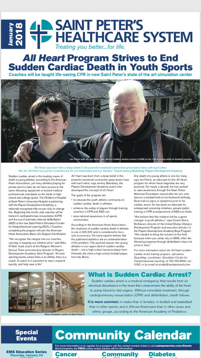 AllHeartNJ's tweet photo. Check it out!! All Heart Program Strives to End Sudden Cadiac Death in Youth Spots #AllHeart 💙 https://t.co/18cEyePwBK