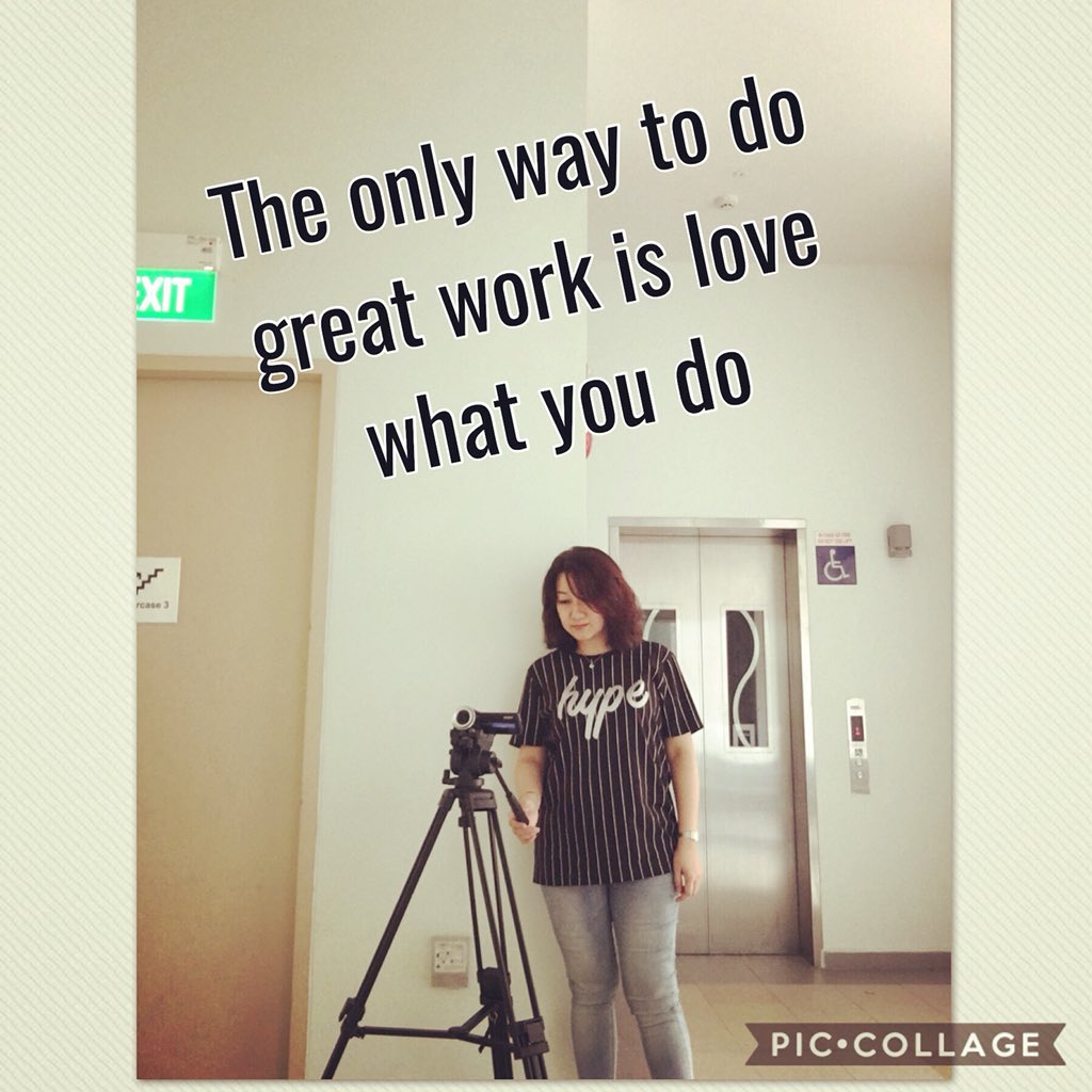 ElizabethTanLY's tweet photo. “The only way to do great work is love what you do.” #lovewhatyoudo #doyouloveyourwork #hatemyjob #hatewhatyoudo #tiringday #camerashot #filming #filmingday #liftlanding #hype #fashionstyle #lifestyleblogger #photography #production #casualwear #shorthair #aisangirl #asianwoman https://t.co/7jsf8suGpU