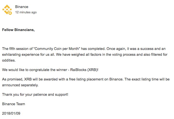 c0ntrite's tweet photo. #RailBlocks $XRB officially won the Binance Community Coin and will be added soon! Grab your $XRB before it flies!
@binance_2017
#bitcoin https://t.co/a9uvYYwwGy