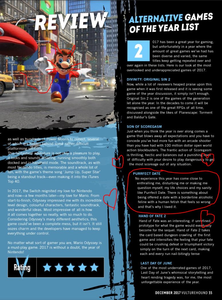 PurrfectDate's tweet photo. Cats &amp; dogs don't usually play all that nicely, but @VultureHoundMag gave @PurrfectDate a lovely little write-up in their latest issue below! 🐶😸 Even Mario's getting involved... https://t.co/F1DFAVCz8J