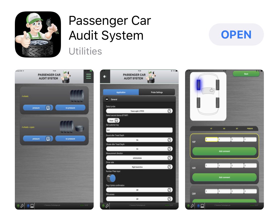Translogik (@translogik) on Twitter photo Translogiks Passenger Car Audit System (PCAS) is now available on iOS. For more details on our range of inspection probes and mobile applications please contact us at Sales@trans-logik.com Translogiks Passenger Car Audit System (PCAS) is now available on iOS. For more details on our range of inspection probes and mobile applications please contact us at Sales@trans-logik.com