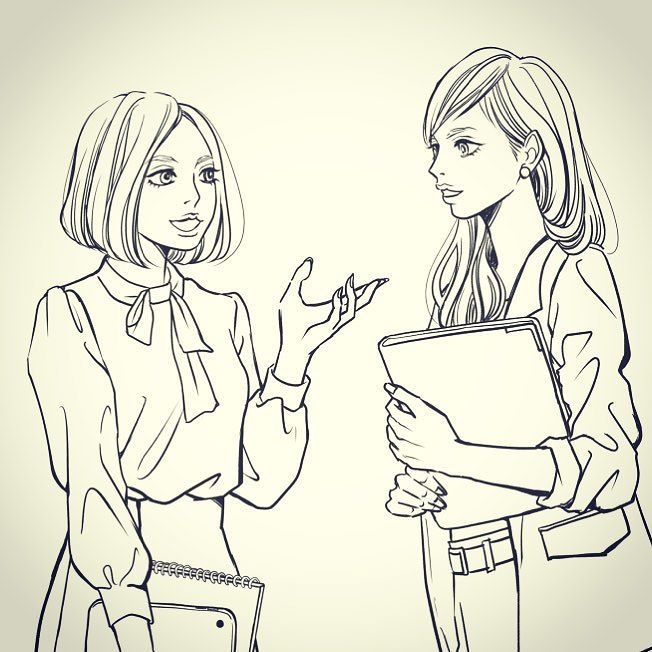 Ashimai あしまい No Twitter オフィスで立ち話 線画 イラスト ファッションイラスト Illustrator Ashimaiillustration Ashimai Fashionillustration Fashion Illustration Drawing Artwork T Co Rtzye5nj5u T Co Wukiyp0jf0