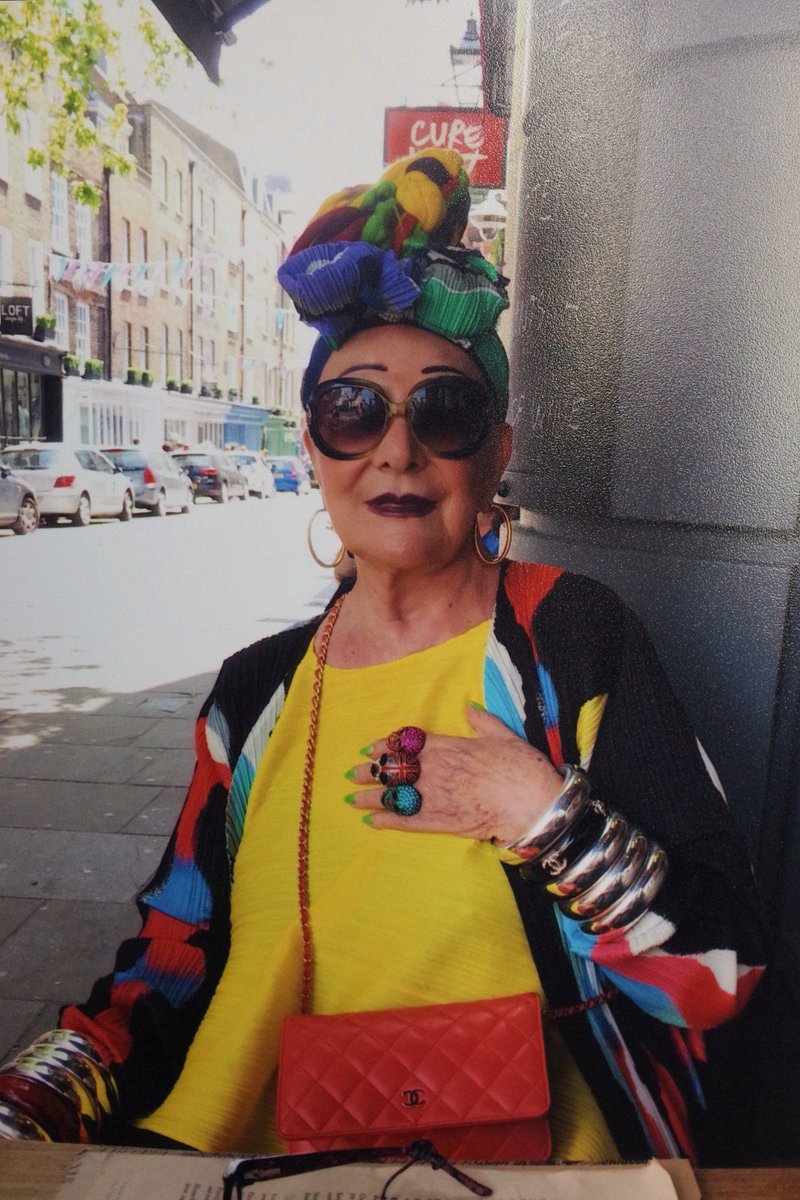 SohoGeorge's tweet image. Some have suggested older people become invisible? I beg to differ-Me with the Queen of Soho Garbo-Garbo