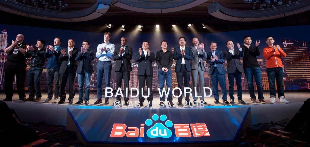 Baidu_Inc's tweet photo. "AI & innovation are borderless. We’re facing a historic moment w/ immense opportunities for people around the world, which requires big countries & great enterprises to lead & explore together" -Qi Lu @Microsoft @udacity @NXP @nvidia @TomTom @BoschGlobal @AutonomouStuff #Ainemo https://t.co/0bvpxhgh1w