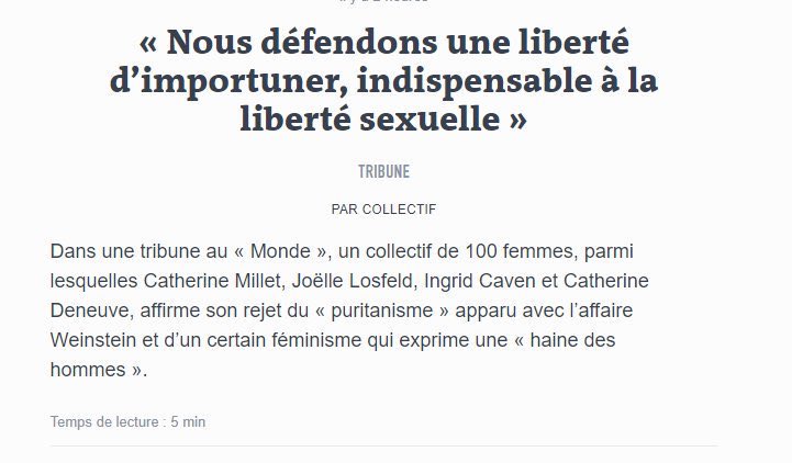 Cette étrange angoisse  de ne plus exister sans le regard et  le désir des hommes. Et qui conduit des femmes intelligentes à écrire des énormes âneries