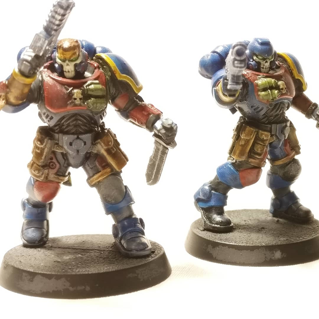 DanZeGoon's tweet photo. #nerdalert
Collection is growing! Enjoying the colour scheme on my #primarisspacemarines still need to finish weapons, helmets and bases. #warhammer40k #avp #paintingwarhammer #modelminiatures https://t.co/0q3OaUa9ce