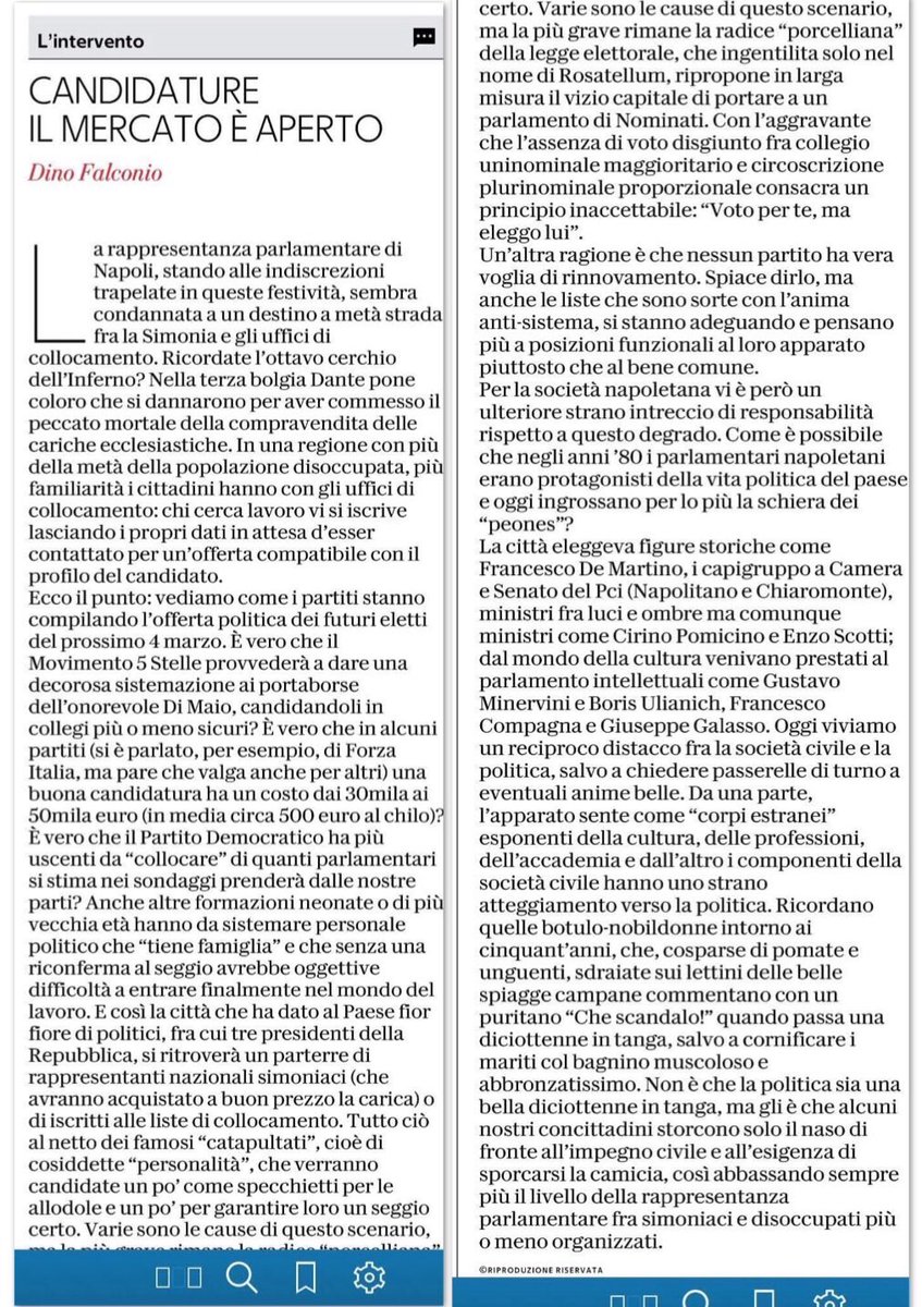 DinoFalconio's tweet photo. Un mio articolo su Repubblica di oggi. @VicinanzaL @OcchettaF @FrancoRoberti https://t.co/0kB8Rn5iyt