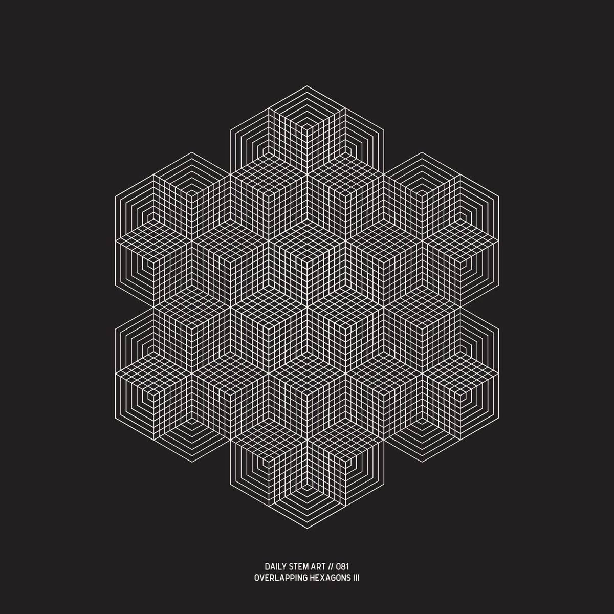 Daily_STEM_Art's tweet photo. 081 // Overlapping Hexagons III https://t.co/0XCt8jOKw4