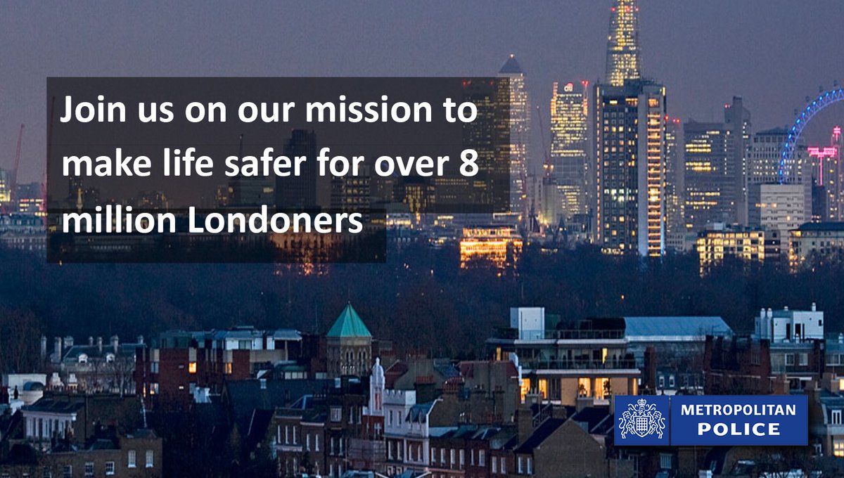 Be part of the team that helps the Met tackle the challenges it faces.  Your contribution will make a clear and tangible difference on the  streets of the capital #JoinTheMet Find out more on our website: met.police.uk/careers-at-the…