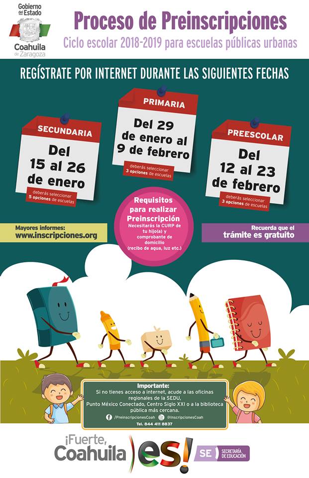 SEducacionCoah's tweet photo. La preinscripción para secundaria se realizará del 15 al 26 de enero en https://t.co/8SkYQKtqnH le invitamos a visitar la página para conocer los requisitos y procedimiento, también puede bajar la app en google play y preinscribir desde su celular o tableta https://t.co/xJrpdKrpJe
