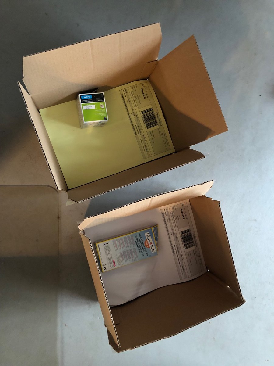 createmih's tweet photo. Just ordered for the first time 2 small things at the same time at the same company #Staples why not 1 delivery in 1 small box??? Thanks to #Staples NL #paper waste #WNF https://t.co/9dvblhCHVk