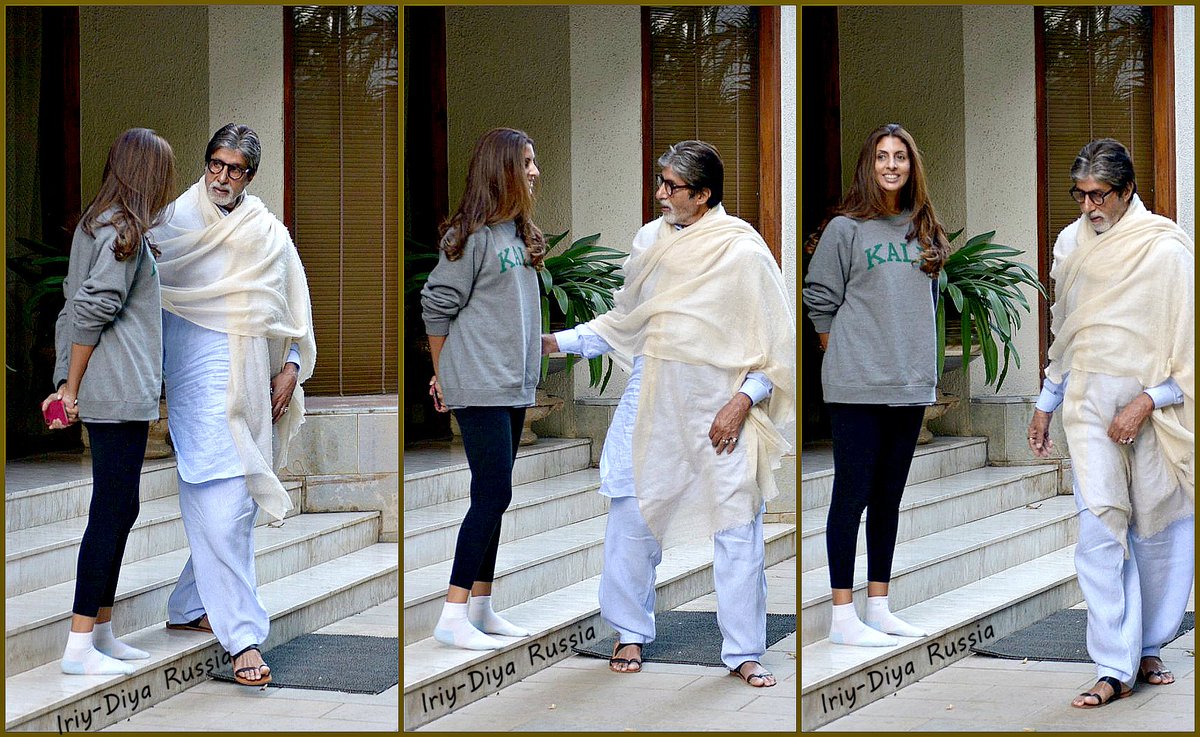 Iridia_Russia's tweet photo. @SrBachchan ๐๐จโ๐ง! ๐๐จโ๐ง! ๐๐จโ๐ง! How adorable is this picture of #AmitabhBachchan with daughter #ShwetaBachchan. #TheLivingLegendOfIndia #BigB_AB #StarBollywood #BigB #ShwetaBachchanNanda #Bollywood #twitRT https://t.co/5YvUmBs508