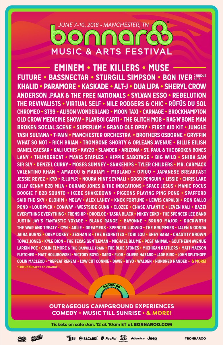 JennaTracy007's tweet photo. Happy Tuesday. #bonaroo2018 https://t.co/8Ql487cjGM