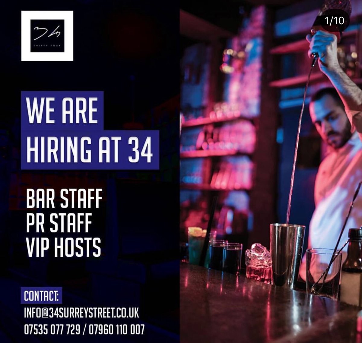 “JOIN THE TEAM” we are hiring! Send your CV to the contact details below 🤞🏼