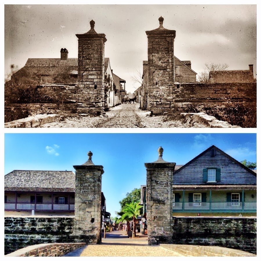 CraigFuneral's tweet image. #ThenAndNow of #HistoricStAugustine and the city gates built in 1808, photographed in 1865 and 2013.

Learn more:
goo.gl/z6MkGJ

#craigfuneralhomecrematorymemorialpark #oldcityhistory #100yearsandcounting